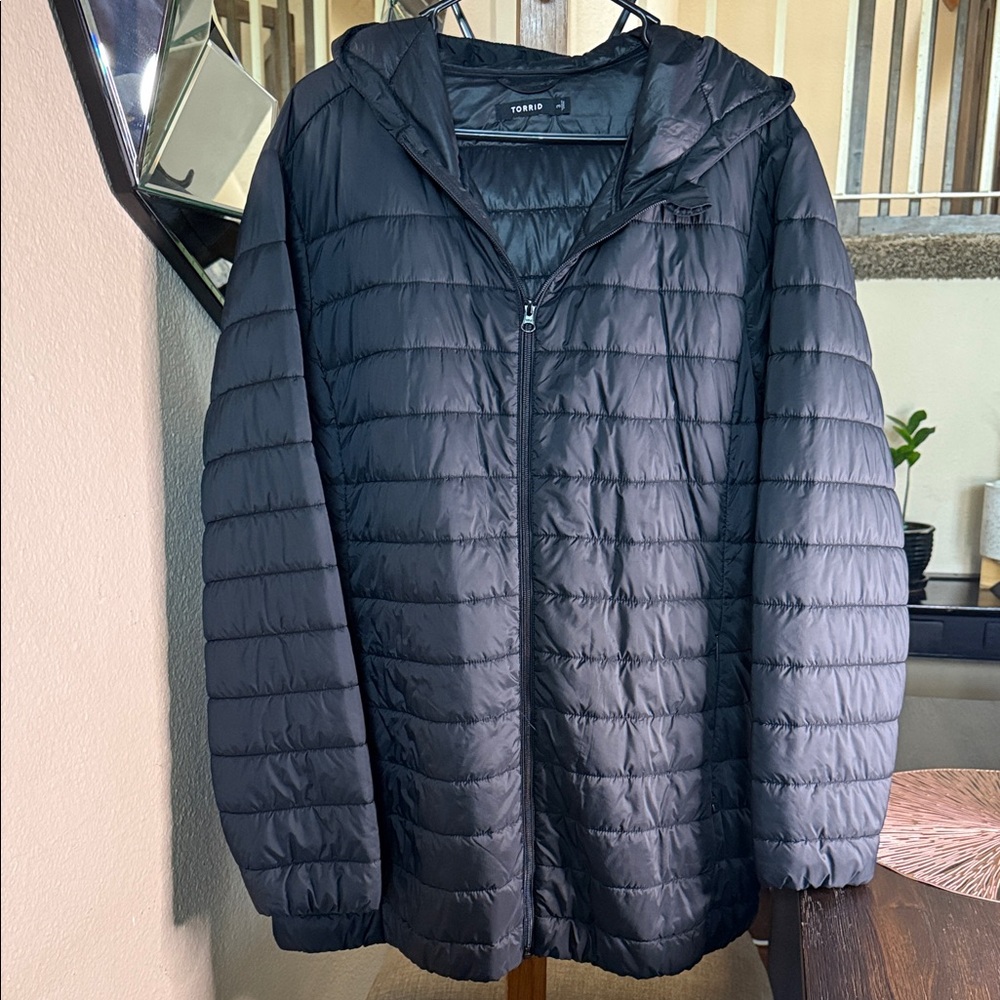 Torrid Black Quilted Puffer Jacket